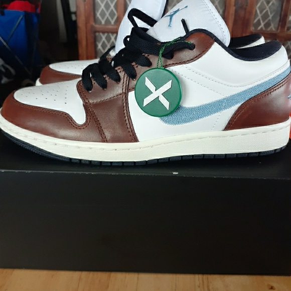 Brown and White Nike Sneakers
